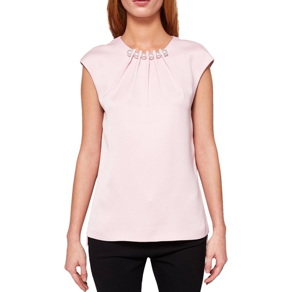 Ted Baker Tops - Ted Baker Pink Camble Pearl Embellished Top